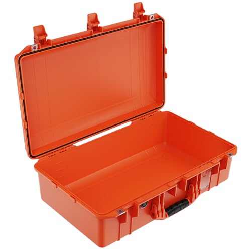 Peli 1555 Air Leichter Schutzkoffer für Kamera Equipment, Wasser- und Staubdicht, 36L Volumen, Ohne Schaumstoffeinlage, Farbe: Orange von PELI