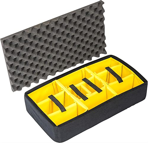 Peli 1555 Set gepolsterte Trennwände, Original Protector Case Zubehör, Kompatibel 1550, Farbe: Schwarz/Gelb Peli 1555 Set gepolsterte Trennwände, Original Protector Case Zubehör, Kompatibel 1550, Farbe: Schwarz/Gelb von PELI