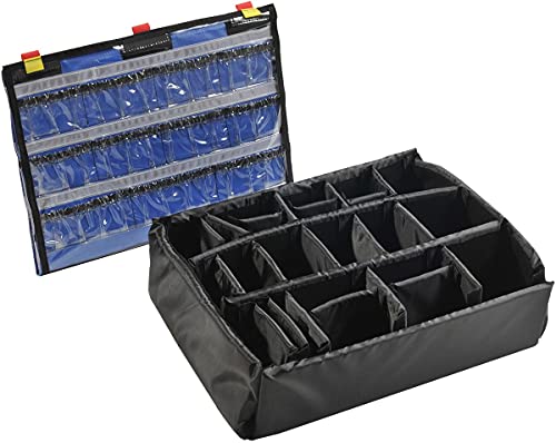 Peli 1555EMS EMS-Zubehörsatz (Deckeleinteilungssystem- und Trennwand-Set), Original Protector Case Zubehör, Kompatibel 1550EMS (separat erhältlich), Farbe: Schwarz von PELI