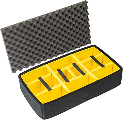 Peli 1605AIRDS Set gepolsterte Trennwände, Original Air Case Zubehör, Kompatibel Air 1605, Farbe: Schwarz/Gelb von PELI