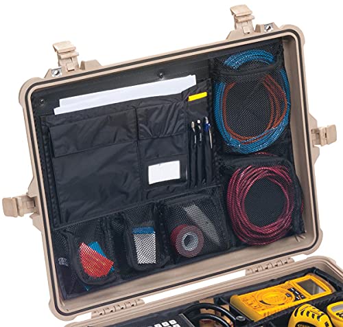 Peli 1609 Deckeleinteilungssystem, Original Peli Protector Case Zubehör, Kompatibel mit: Peli 1600 (separat erhältlich), Farbe: Schwarz von PELI
