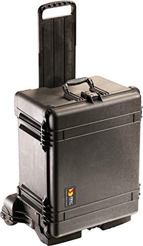 PELI 1620M Wasserdichter Kamerakoffer mit Rollen für Sicheren Transport, IP57 Wasser- und Staubdicht, 72L Volumen, Mit Schaumstoffeinlage (Anpassbar), Schwarz 016200-0009-110E von PELI