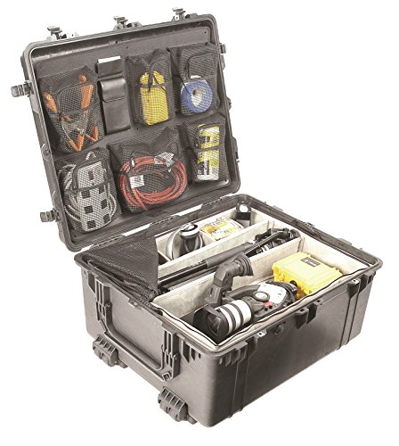Peli 1690 Heavy Duty Transport Container, Schutzkoffer, IP67 Wasser- und Staubdicht, 191L Volumen, mit Einteilungsystem (Divider), Schwarz von PELI