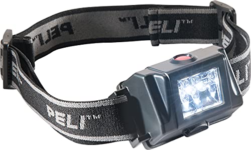 Peli 2610Z0: ATEX Zone 0 Ex-Schutz LED-Stirnlampe, Professionelle Stirnlampe für Feuerwehr, Elektriker, Mechaniker, auf der Baustelle geeignet, IPX4 wasserfest, 47h Brenndauer, Schwarz von PELI