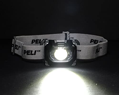 Peli 2750: Nachtsichttaugliche LED-Stirnlampe für Camping, Wandern und Outdoor-Anwendungen, Premium-Stirnlampe, Hochwertige Qualität für Industrie, Mechaniker, IPX4 wasserfest, 259 Lumen, Schwarz von PELI