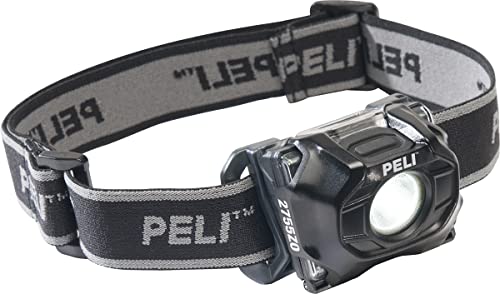 Peli 2755Z0 ATEX Zone 0 Ex-Schutz LED-Stirnlampe, Premium-Stirnlampe, Hochwertige Qualität für Mechaniker, auf der Baustelle geeignet, IP54 Staub- und Spritzwassergeschützt, 115 Lumen, Schwarz von PELI