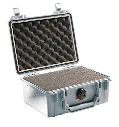 Peli Protector 1150 Professioneller Kamerakoffer, IP67 Wasserdicht, 3L Volumen, Silber, 1150-000-180E von PELI