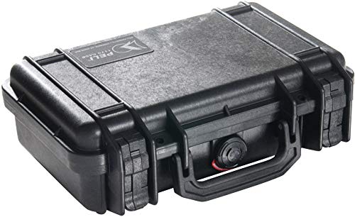 PELI Protector 1170 Schutzkoffer für Sicheren Transport von Kameraausrüstung, IP67 Wasserdicht, 3,3L Volumen, Ohne Schaumstoffeinlage, Farbe: Schwarz von PELI
