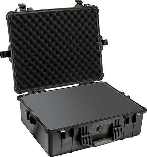 Peli Protector 1600 Kunststoffbox, mit Schaumstoffeinsatz, für empfindliches Equipment, Schutzkoffer, Farbe: Schwarz von PELI