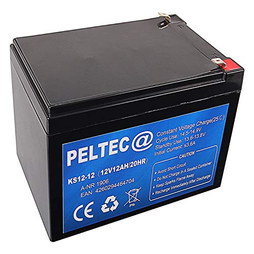 PELTEC Premium Blei AGM VLRA Gel Akku Batterie 12V 12Ah 20HR ersetzt auch 12V 10Ah (zyklenfest + wartungsfrei) von PELTEC@