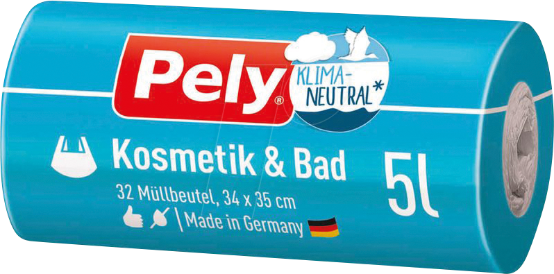 PELY 30104 - PELY Müllbeutel, Kosmetik & Bad 32 Stk, 5 Liter von PELY