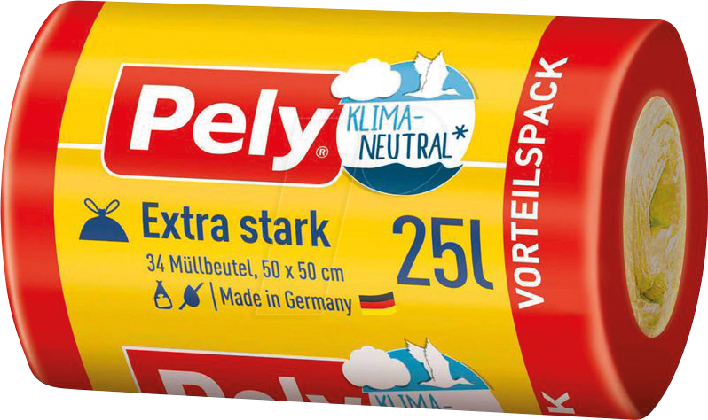 PELY 54030052 - PELY Müllbeutel, Extra stark 34 Stk, 25 Liter von PELY