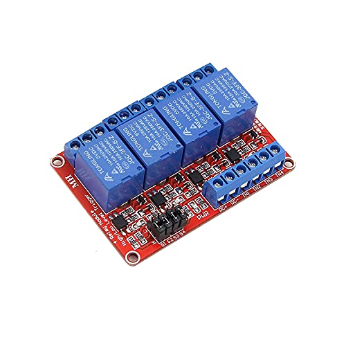 PENGLIN 1PCS 4 Kanal 5V Relais Modul mit Optokoppler-High- oder Low-Level-Trigger-Erweiterungsplatine für Raspberry Pi Arduino von PENGLIN