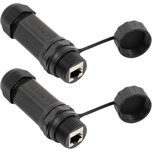 PENGLIN 2 Stück M25 RJ45 CAT6A Geschirmte Einbaubuchse,IP68 Wasserdichter CAT6A 8P8C Buchse zu Buchse Panel Mount Adapter,Kompatibel mit CAT6A/CAT6/CAT5E/CAT5 Kabel Ethernet LAN Adapter PENGLIN 2 Stück M25 RJ45 CAT6A Geschirmte Einbaubuchse,IP68 Wasserdichter CAT6A 8P8C Buchse zu Buchse Panel Mount Adapter,Kompatibel mit CAT6A/CAT6/CAT5E/CAT5 Kabel Ethernet LAN Adapter von PENGLIN