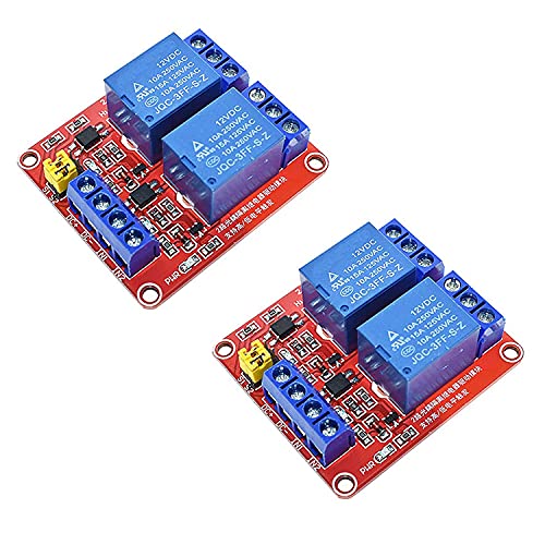 PENGLIN 2PCS 2 Kanal 12V Relais Modul mit Optokoppler High oder Low Level Trigger Erweiterungsplatine für Raspberry Pi Arduino von PENGLIN