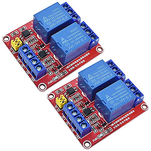 PENGLIN 2PCS 2 Kanal 5V Relais Modul mit Optokoppler High oder Low Level Trigger Erweiterungsplatine für Raspberry Pi Arduino von PENGLIN