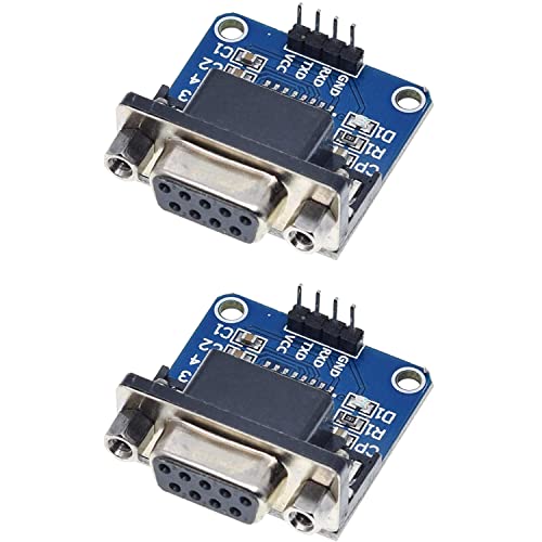 PENGLIN 2PCS MAX3232 3.3V bis 5V DB9 Buchse RS232 Seriell Prot zu TTL Konverter Modul Root Connector für Arduino Raspberry Pi und Mikrocontroller von PENGLIN