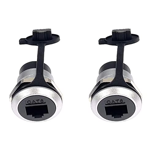 PENGLIN 2 Stück RJ45 CAT6 8P8C Panel Mount Adapter, Ethernet LAN RJ45 CAT6 Einbaustecker,RJ45 CAT6 Buchse zu Buchse Adapter mit Wasserdichter/Staubkappe PENGLIN 2 Stück RJ45 CAT6 8P8C Panel Mount Adapter, Ethernet LAN RJ45 CAT6 Einbaustecker,RJ45 CAT6 Buchse zu Buchse Adapter mit Wasserdichter/Staubkappe von PENGLIN