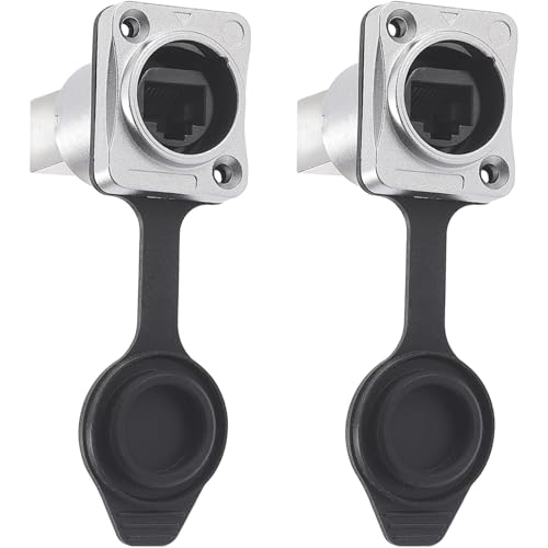 PENGLIN 2PCS Wasserdichter RJ45 Ethernet LAN Einbaubuchse Adapter, Geschirmte RJ45 Ethernet Panel Mount Buchse,RJ45 Cat5/5e/6 8P8C Netzwerkdose PENGLIN 2PCS Wasserdichter RJ45 Ethernet LAN Einbaubuchse Adapter, Geschirmte RJ45 Ethernet Panel Mount Buchse,RJ45 Cat5/5e/6 8P8C Netzwerkdose von PENGLIN