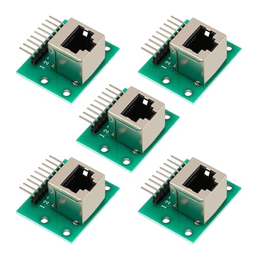 PENGLIN 5PCS RJ45 Stecker Breakout Board 8-pin Headers Netzwerk Port Vertikal Adapter Testplatine mit PCB-Platine PENGLIN 5PCS RJ45 Stecker Breakout Board 8-pin Headers Netzwerk Port Vertikal Adapter Testplatine mit PCB-Platine von PENGLIN