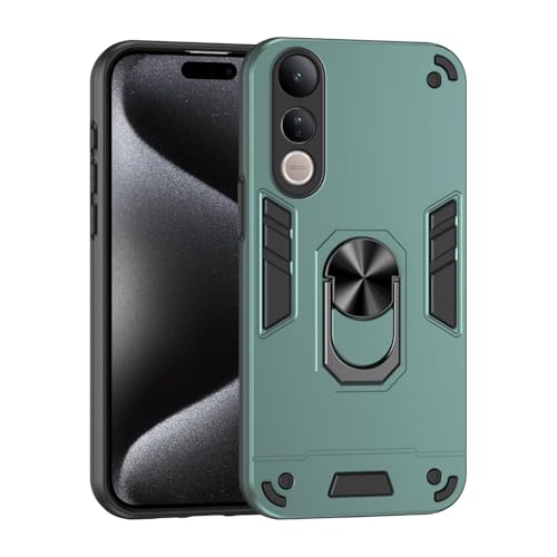Handyhülle auf der Rückseite Kompatibel mit Vivo V50 Lite-Telefonhülle mit Ständer und stoßfestem Fallschutz in Militärqualität, robuste Schutzhülle aus matt strukturiertem PC, stabile Bumper-Hüllen(D von PENGLIPING