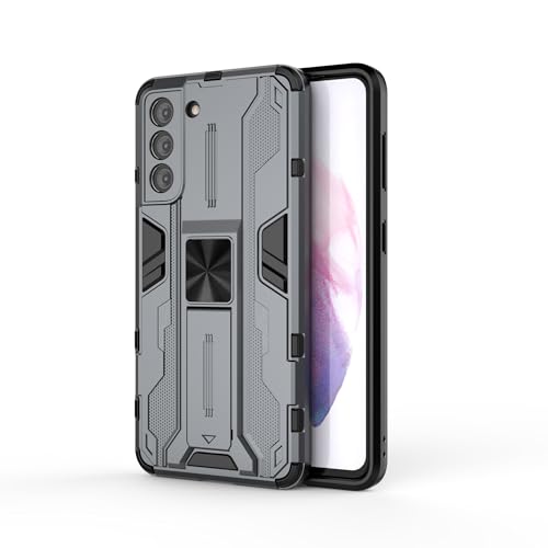 Handyhülle auf der Rückseite Magnetisch, kompatibel mit der Hülle Compatible with das Samsung Galaxy S21, mit integriertem, unsichtbarem Ständer, stoßfester, schmaler, nahtloser Handyhülle mit Ständer von PENGLIPING