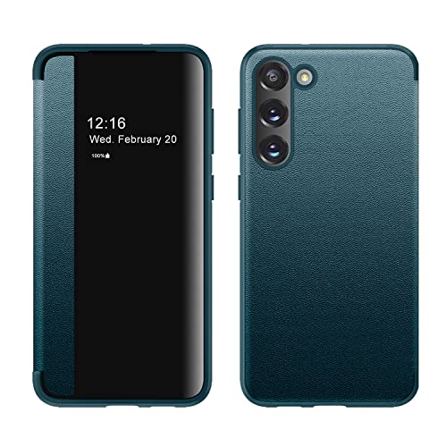 Klapphülle kompatibel mit Samsung Galaxy S23 Plus Hülle klares Sichtfenster, magnetische schlanke Klapphülle Fallschutz stoßfest Schutzhülle für Samsung Galaxy S23 Plus Handyhülle Cover (C von PENGPING