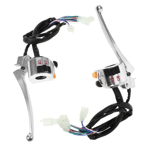 PENIKOKO 1 Paar Motorradschaltergriff bot Bremse handhaben Kupplung Lenkerschalter für Motorrad Schlüssel Austausch des Bremshebels Motorrad-Bremsgriffhebel Aluminium Silver PENIKOKO 1 Paar Motorradschaltergriff bot Bremse handhaben Kupplung Lenkerschalter für Motorrad Schlüssel Austausch des Bremshebels Motorrad-Bremsgriffhebel Aluminium Silver von PENIKOKO