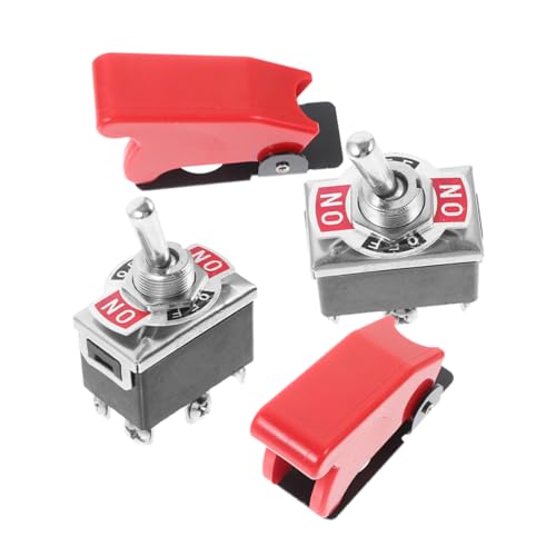 PENIKOKO 2 Stück Red Schutzschalter Kippschalter mit Deckel bewachen Schalterabdeckung Umschalten Kippschalter für Fahrzeug automatischer Kippschalter Hochleistungs-Kippschalter Bakelit PENIKOKO 2 Stück Red Schutzschalter Kippschalter mit Deckel bewachen Schalterabdeckung Umschalten Kippschalter für Fahrzeug automatischer Kippschalter Hochleistungs-Kippschalter Bakelit von PENIKOKO