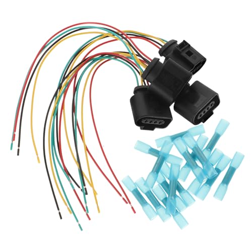 PENIKOKO 4 Stück Kfz-Kabelverbinder isoliert für Stecker Ersatz Fahrzeug Geschirr Auto-Verstärker-Verkabelungssatz Drahtanschlüsse Automotive Akku-Schnellkupplung Abs Black von PENIKOKO