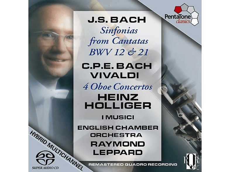 Heinz Hollinger, English Chamber Orchestra - Sinfonias aus Kantaten BWV 12 & 21/4 Oboenkonzerte (SACD Hybrid) von PENTATONE