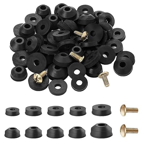 Gummidichtung Rund 60 Stück Gummi Unterlegscheiben Gummi Flachdichtung Set Durchmesser 1/4 Zoll & 3/8 Zoll Wasserhahn zur Reparatur Von Undichten Wasserhähnen zum Austausch Verschlissener Dichtungen Gummidichtung Rund 60 Stück Gummi Unterlegscheiben Gummi Flachdichtung Set Durchmesser 1/4 Zoll & 3/8 Zoll Wasserhahn zur Reparatur Von Undichten Wasserhähnen zum Austausch Verschlissener Dichtungen von PEOVLVN