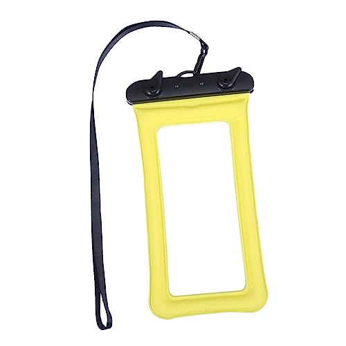 PEPLAYTAL 1 Satz 2 Stück Mobile wasserdichte Tasche Phone Waterproof case Phone Waterproof Bag klein Handytasche undurchlässig Touchscreen -Telefontasche Handy-Trockentasche PVC Yellow von PEPLAYTAL