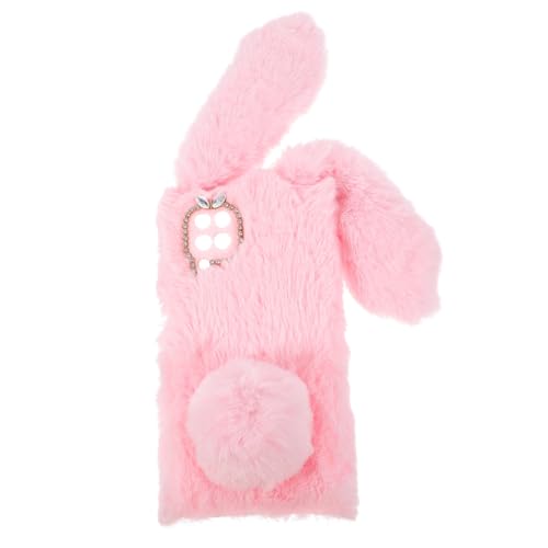 PEPLAYTAL Handyhülle Mit Hasenohren Fell X Handyhülle Gehäuse Handy Abdeckung Dekorative Handyhülle Telefon Weichere Hülle Schützende Telefonhülle Cartoon-telefonschale Telefonschutz Rosa von PEPLAYTAL