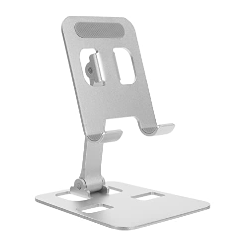 PEPLAYTAL Klappbarer Handyständer Handy-unterstützung Arm Stand Aluminium Halterung Für Tablet-ständer Einfaches Telefon Faltbares Telefon Tragbarer Telefonständer Silver Kieselgel PEPLAYTAL Klappbarer Handyständer Handy-unterstützung Arm Stand Aluminium Halterung Für Tablet-ständer Einfaches Telefon Faltbares Telefon Tragbarer Telefonständer Silver Kieselgel von PEPLAYTAL