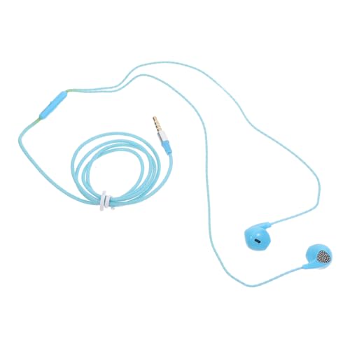 PEPLAYTAL Ohrstöpsel gehörschutzstöpsel Headset mit Mikrofon In-Ear-Kopfhörer-Headset 3,5-mm-Klinken-Kopfhörer Blue von PEPLAYTAL