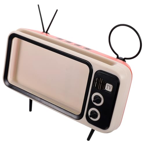 PEPLAYTAL Retro Tv Smartphone Halterung Orange Kreativer Desktop Stand für Handys Stylischer Bildschirmständer mit Lautsprecherfunktion für Videos Perfektes PEPLAYTAL Retro Tv Smartphone Halterung Orange Kreativer Desktop Stand für Handys Stylischer Bildschirmständer mit Lautsprecherfunktion für Videos Perfektes von PEPLAYTAL