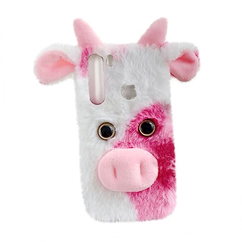 PEPLAYTAL schützende Handyhülle tiermotive kuschelig Handytasche smartphonetasche handyhulle Flauschiger Handyschutz Flauschige Telefonhülle Smartphone-Hülle Plüsch-Telefonabdeckung Rosa von PEPLAYTAL