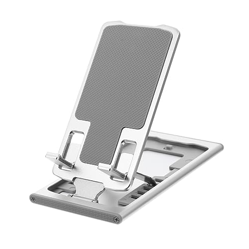 PEPLAYTAL zusammenklappbarer Handyhalter handyhalterung arbeitsböcke verstellbar Ständer für Tablet-Halter Handyständer Desktop -Telefonhalter Telefonständer aus Aluminiumlegierung Silver PEPLAYTAL zusammenklappbarer Handyhalter handyhalterung arbeitsböcke verstellbar Ständer für Tablet-Halter Handyständer Desktop -Telefonhalter Telefonständer aus Aluminiumlegierung Silver von PEPLAYTAL