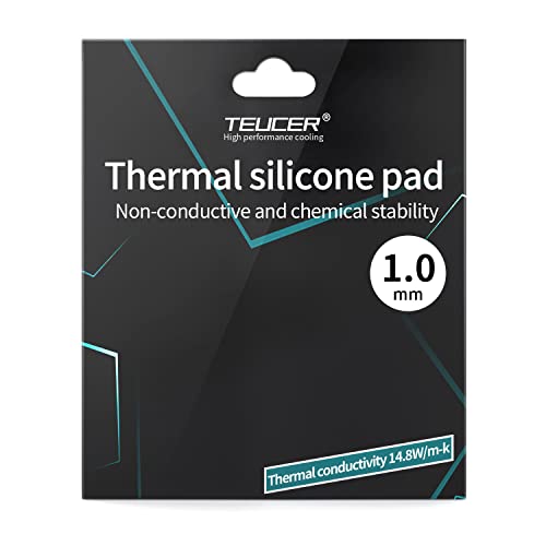 PEPOYO AI Wärmeleitpads 14,8 W/mK, 120x120x1mm, Wärme- und Hochtemperaturbeständigkeit Nicht leitend, Silikon Thermal Pad für Kühlkörper/GPU/CPU/LED-Kühler(1mm) von PEPOYO AI