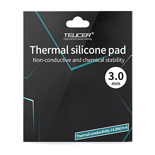 PEPOYO AI Wärmeleitpads 14,8 W/mK, 120x120x3mm, Wärme- und Hochtemperaturbeständigkeit Nicht leitend, Silikon Thermal Pad für Kühlkörper/GPU/CPU/LED-Kühler(3mm) von PEPOYO AI