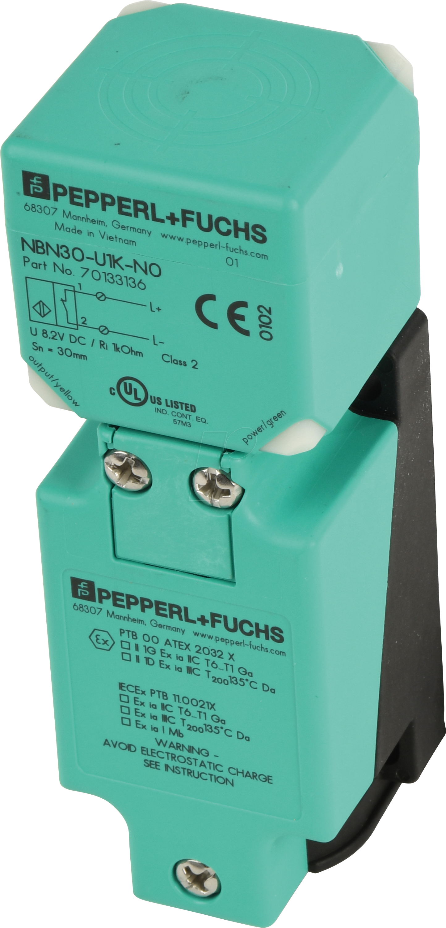 NBN30-U1K-N0 - induktiver Näherungssensor, 30 mm, NAMUR  Öffner (NC) von PEPPERL+FUCHS