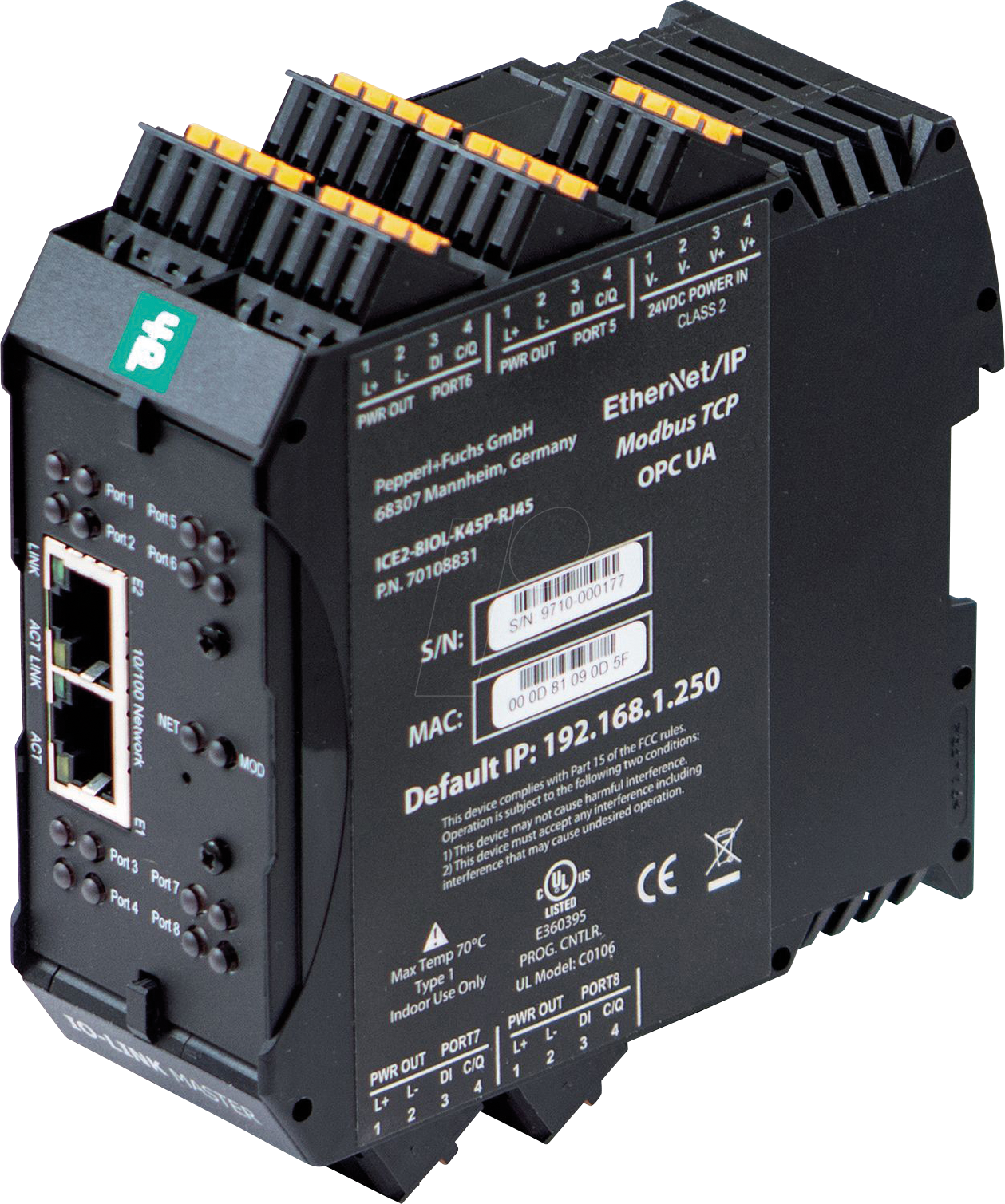 P+F 70108832 - IO-Link Master Profinet, 8-fach P+F 70108832 - IO-Link Master Profinet, 8-fach von PEPPERL+FUCHS