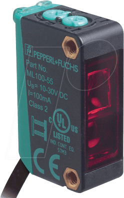 P+F ML100-002 - Lichttaster, 350 mm, PNP, 10-30 V, Kabel 2m, HGA von PEPPERL+FUCHS