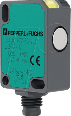 P+F UBR400-001 - Ultraschall-Sensor, PNP Schließer, Steckverbinder M8, IP67 von PEPPERL+FUCHS