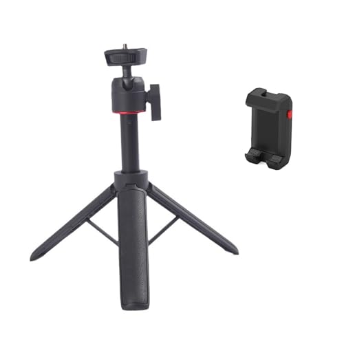 Ausziehbares kleines Kamerastativ, Aluminium, Handstativ, Kugelkopf mit Handy-Clip-Halterung für Handy-DSLR-Kamera Ausziehbares kleines Kamerastativ, Aluminium, Handstativ, Kugelkopf mit Handy-Clip-Halterung für Handy-DSLR-Kamera von PEPWE