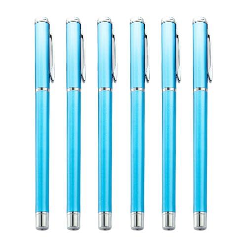 Metall-Kugelschreiber mit Stiftclip, Kugelschreiber für Studenten, Lehrer, Büro, Signierstift, 0,5 mm Stiftspitze, 6 Stück Metall-Kugelschreiber mit Stiftclip, Kugelschreiber für Studenten, Lehrer, Büro, Signierstift, 0,5 mm Stiftspitze, 6 Stück von PEPWE