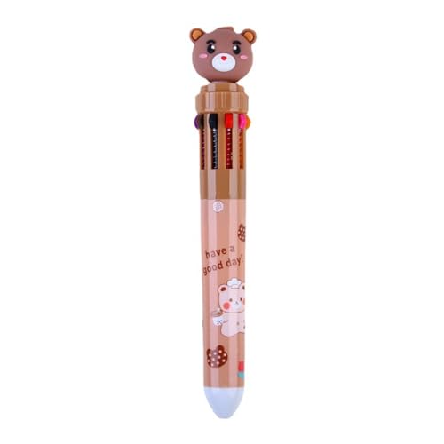 PEPWE 10 Farben Druckkugelschreiber Lovely Bear Kugelschreiber Mehrfarbiger Stift Schule Bürobedarf für Kinder PEPWE 10 Farben Druckkugelschreiber Lovely Bear Kugelschreiber Mehrfarbiger Stift Schule Bürobedarf für Kinder von PEPWE