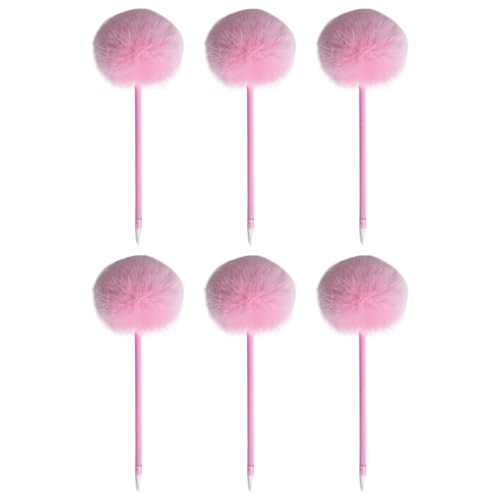PEPWE 6 Stück pelziger Kugelschreiber, lustiges Schreibwerkzeug, 0,7 mm, nachfüllbar, glatt zu schreiben, für Studenten, Frauen, Mädchen, Schreiben, Tagebücher PEPWE 6 Stück pelziger Kugelschreiber, lustiges Schreibwerkzeug, 0,7 mm, nachfüllbar, glatt zu schreiben, für Studenten, Frauen, Mädchen, Schreiben, Tagebücher von PEPWE