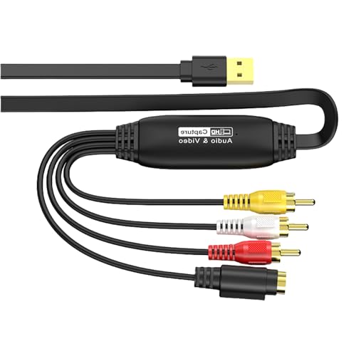 PEPWE USB-Videoerfassungskarte, USB 2.0, Video-Adapterkabel, Konverterkabel, breite Kompatibilität mit Treiberdisk PEPWE USB-Videoerfassungskarte, USB 2.0, Video-Adapterkabel, Konverterkabel, breite Kompatibilität mit Treiberdisk von PEPWE
